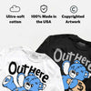 Black University Blue 5s DopeSkill Long Sleeve T-Shirt Out Here Being Cute Graphic