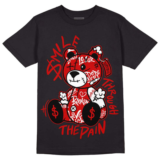 Jordan 1 Retro Low "Black Toe" DopeSkill T-Shirt Smile Through The Pain Graphic Streetwear - Black