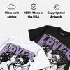 Hydrangeas 10s DopeSkill Oversize Print T-Shirt Real Ones Choose Loyalty Graphic