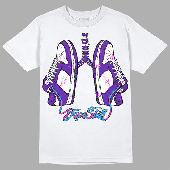 Dunk Low Championship Court Purple DopeSkill T-Shirt Breathe Graphic Streetwear - White