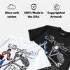 “True Blue” 3s DopeSkill T-Shirt Broken Bones Graphic