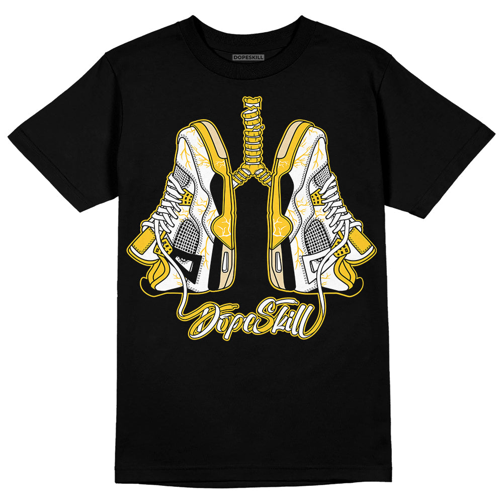 Jordan 4 Retro “Vivid Sulfur” DopeSkill T-Shirt Breathe Graphic Streetwear - Black