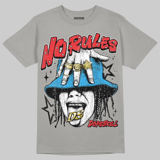Grey Sneakers DopeSkill T-Shirt No Rules Graphic Streetwear - Gravel