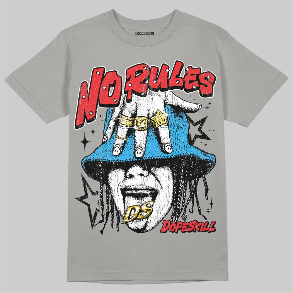 Grey Sneakers DopeSkill T-Shirt No Rules Graphic Streetwear - Gravel