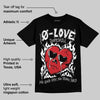 Black Cement 3s DopeSkill T-Shirt Crying Heart Graphic