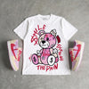 Travis Scott x “Pink Pack” 1s DopeSkill T-Shirt Smile Through The Pain Graphic