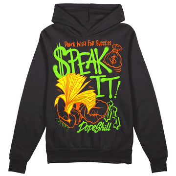 Neon Green Sneakers DopeSkill Hoodie Sweatshirt Speak It Graphic Streetwear - black