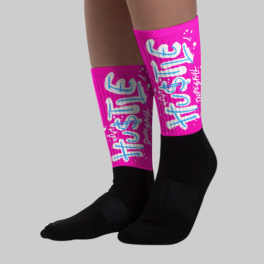 Dunk Active Fuchsia DopeSkill Sublimated Socks Hustle Graphic