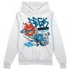 Jordan 4 Retro Military Blue DopeSkill Hoodie Sweatshirt Break Through Graphic Streetwear - White