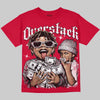 Jordan 4 Retro Toro Bravo DopeSkill Oversize Print T-Shirt Overstack Graphic Streetwear - Red