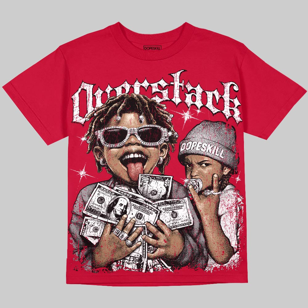 Jordan 4 Retro Toro Bravo DopeSkill Oversize Print T-Shirt Overstack Graphic Streetwear - Red