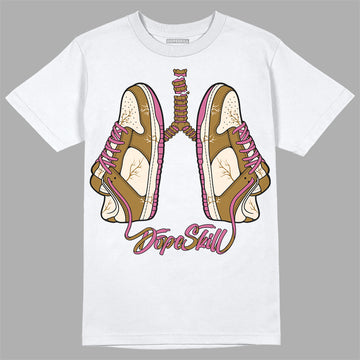 Dunk Low Just Do It “Bronzine/Playful Pink” DopeSkill T-Shirt Breathe Graphic Streetwear - White 