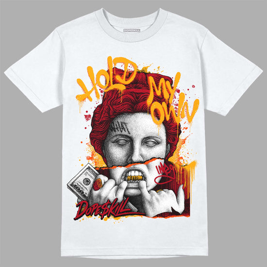 Jordan 7 Retro Cardinal DopeSkill T-shirt Hold My Own Graphic Streetwear - White