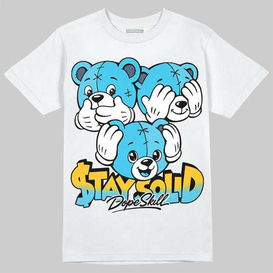 Jordan 11 Gamma Blue DopeSkill T-Shirt Stay Solid Graphic Streetwear - White