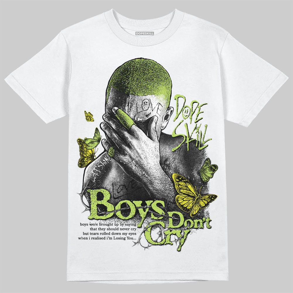 Jordan 13 Retro Bright Cactus DopeSkill T-Shirt Boys Don't Cry Graphic Streetwear - White