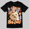 Jordan 3 Orange Citrus DopeSkill T-Shirt Real Ones Angel Graphic Streetwear - Black