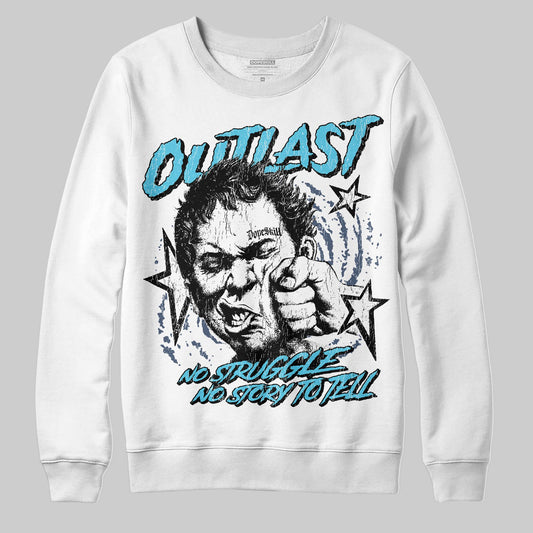 Jordan 11 Retro Gamma Blue (2025) DopeSkill Sweatshirt Outlast Graphic Streetwear - White 