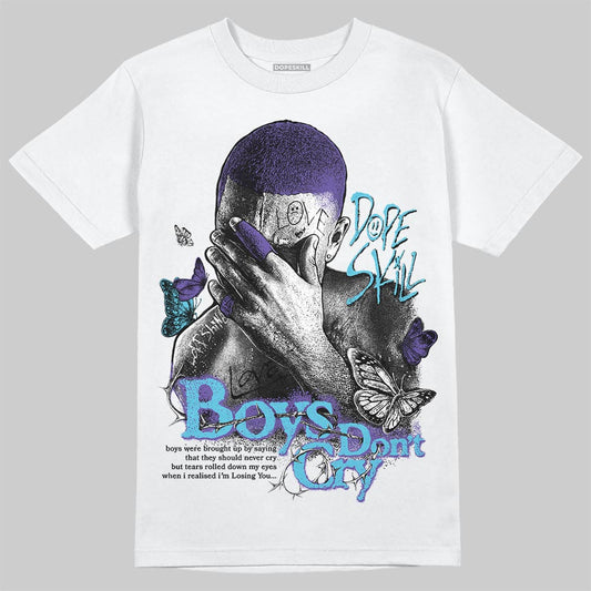 Jordan 8 Retro 'Aqua' 2025 DopeSkill T-Shirt Boys Don't Cry Graphic Streetwear - White 