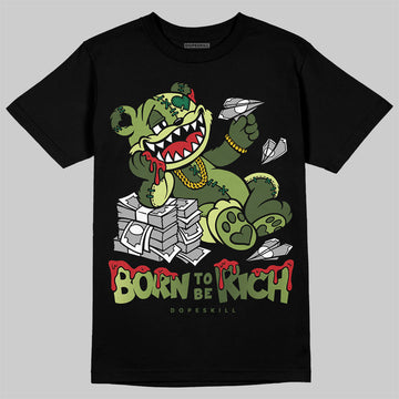 Foamposite Pro 'Pine Green' DopeSkill T-Shirt Born To Be Rich Graphic Streetwear - Black