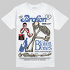 Jordan Spizike Low “Storm Blue” DopeSkill T-Shirt Broken Bones Graphic Streetwear - White