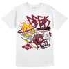 Jordan 1 Retro High '85 OG Metallic Burgundy DopeSkill T-Shirt Break Through Graphic Streetwear - WHite 