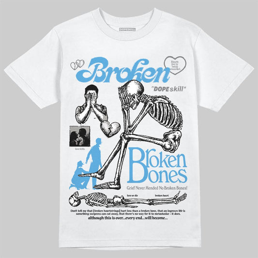 Air Max 95 OG Blue Spark DopeSkill T-Shirt Broken Bones Graphic Streetwear - White