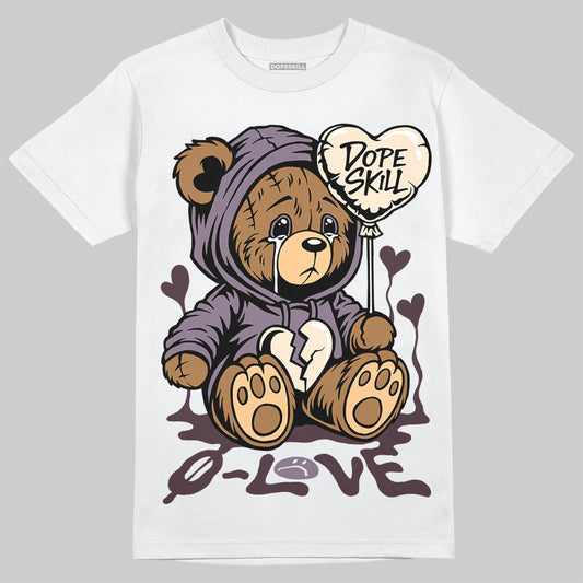 A Ma Maniére x Air Jordan 3 Black Violet Ore DopeSkill T-Shirt Broken Bear Graphic Streetwear - White