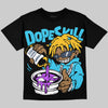 Jordan 11 Gamma Blue DopeSkill T-Shirt Pour Up Graphic Streetwear - Black