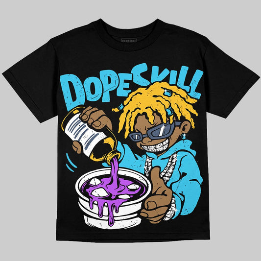 Jordan 11 Gamma Blue DopeSkill T-Shirt Pour Up Graphic Streetwear - Black