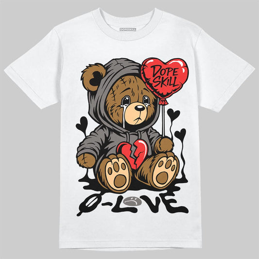 Jordan 4 Retro Cave Stone DopeSkill T-Shirt Broken Bear Graphic Streetwear - White