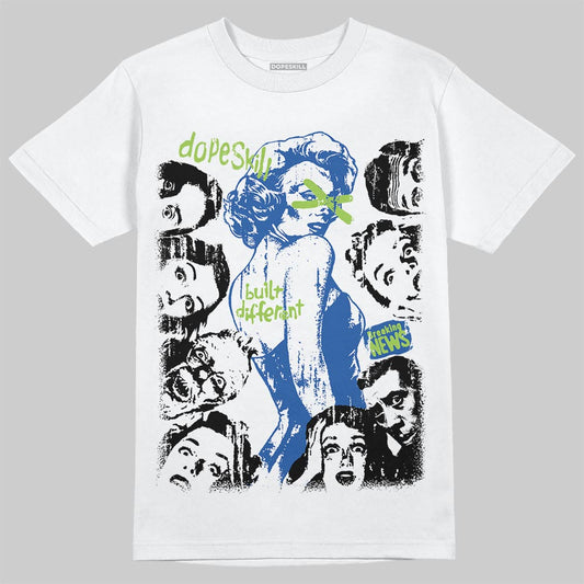 Air Griffey Max 1 Varsity Royal and Volt DopeSkill T-Shirt Built Different Graphic Streetwear - White