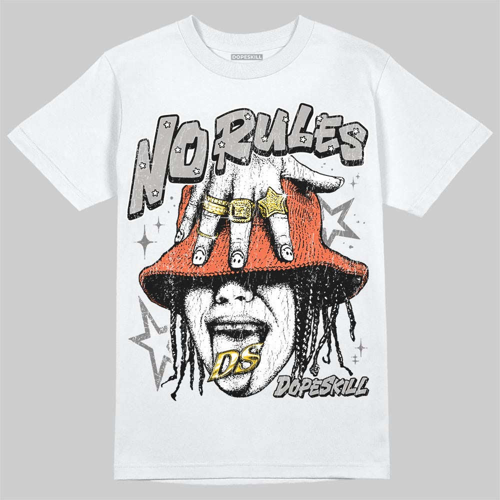 Grey Sneakers DopeSkill T-Shirt No Rules Graphic Streetwear - White