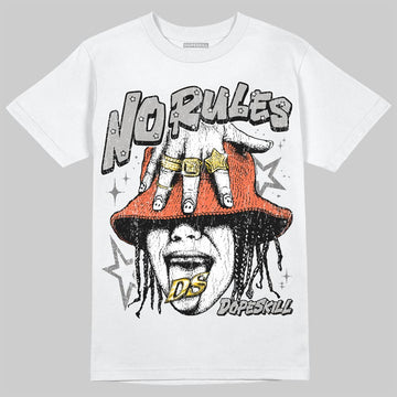 Grey Sneakers DopeSkill T-Shirt No Rules Graphic Streetwear - White