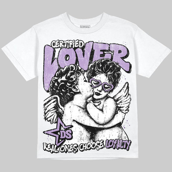 Jordan 10 WMNS “Hydrangeas” DopeSkill T-Shirt Real Ones Choose Loyalty Graphic Streetwear - White