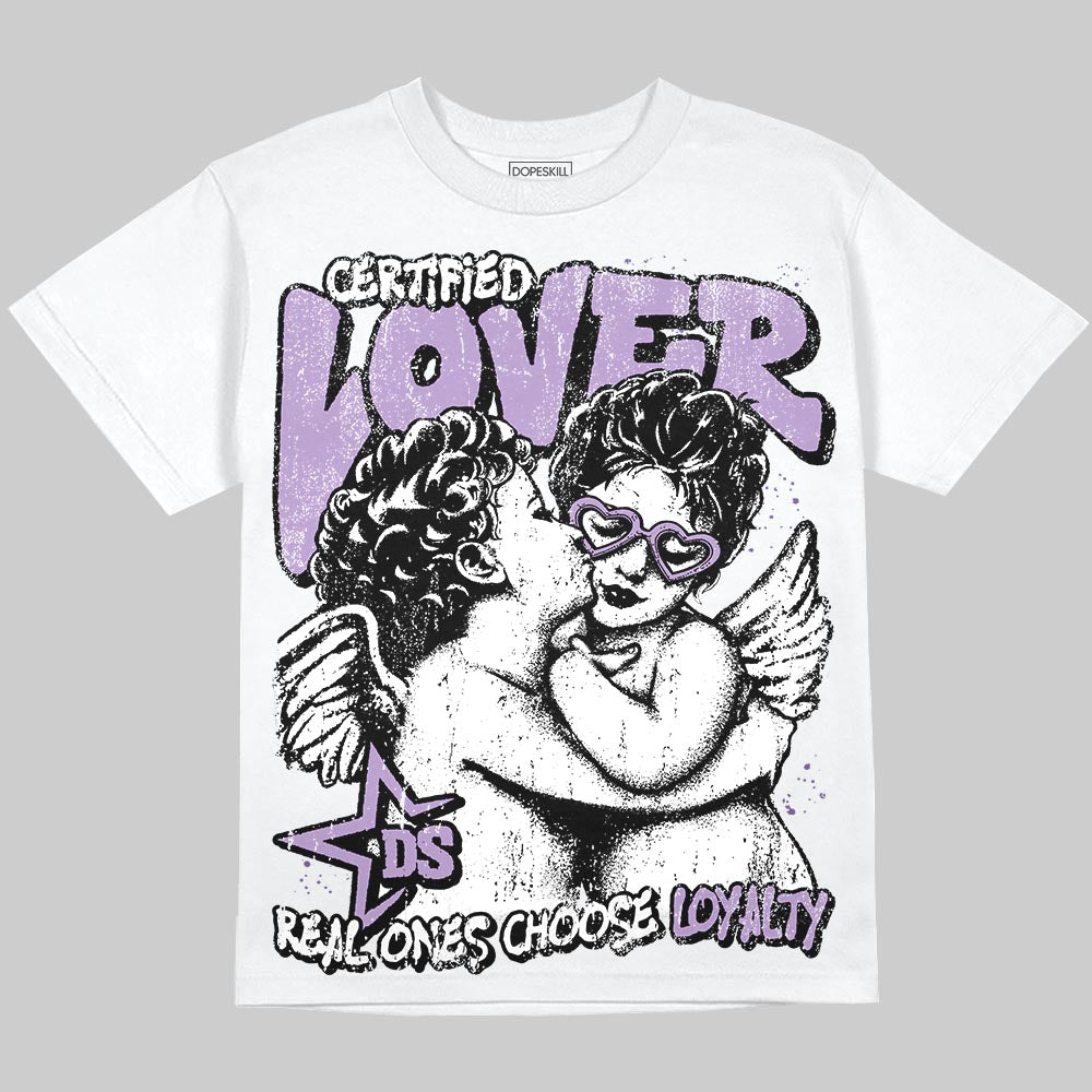 Jordan 10 WMNS “Hydrangeas” DopeSkill T-Shirt Real Ones Choose Loyalty Graphic Streetwear - White