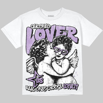 Jordan 10 WMNS “Hydrangeas” DopeSkill T-Shirt Real Ones Choose Loyalty Graphic Streetwear - White