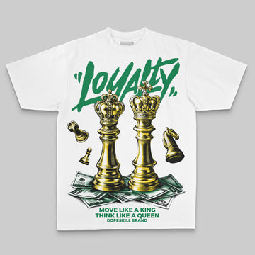 Green Sneakers Oversize Print 'Loyalty' DopeSkill Graphic T-shirt Streetwear - White