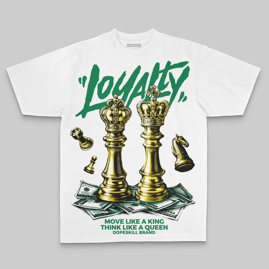 Green Sneakers Oversize Print 'Loyalty' DopeSkill Graphic T-shirt Streetwear - White