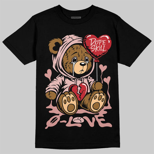 Jordan 40 “Dusty Rose” DopeSkill T-Shirt Broken Bear Graphic Streetwear - Black