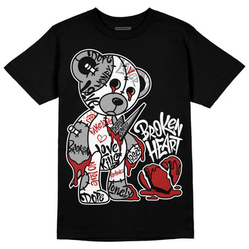 Jordan 14 "Black/White" DopeSkill T-Shirt Broken Heart Graphic Streetwear - Black 