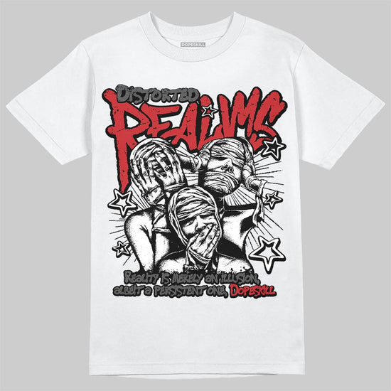 Jordan 6 Bin 23 DopeSkill T-Shirt Distorted Realms Graphic Streetwear - White 
