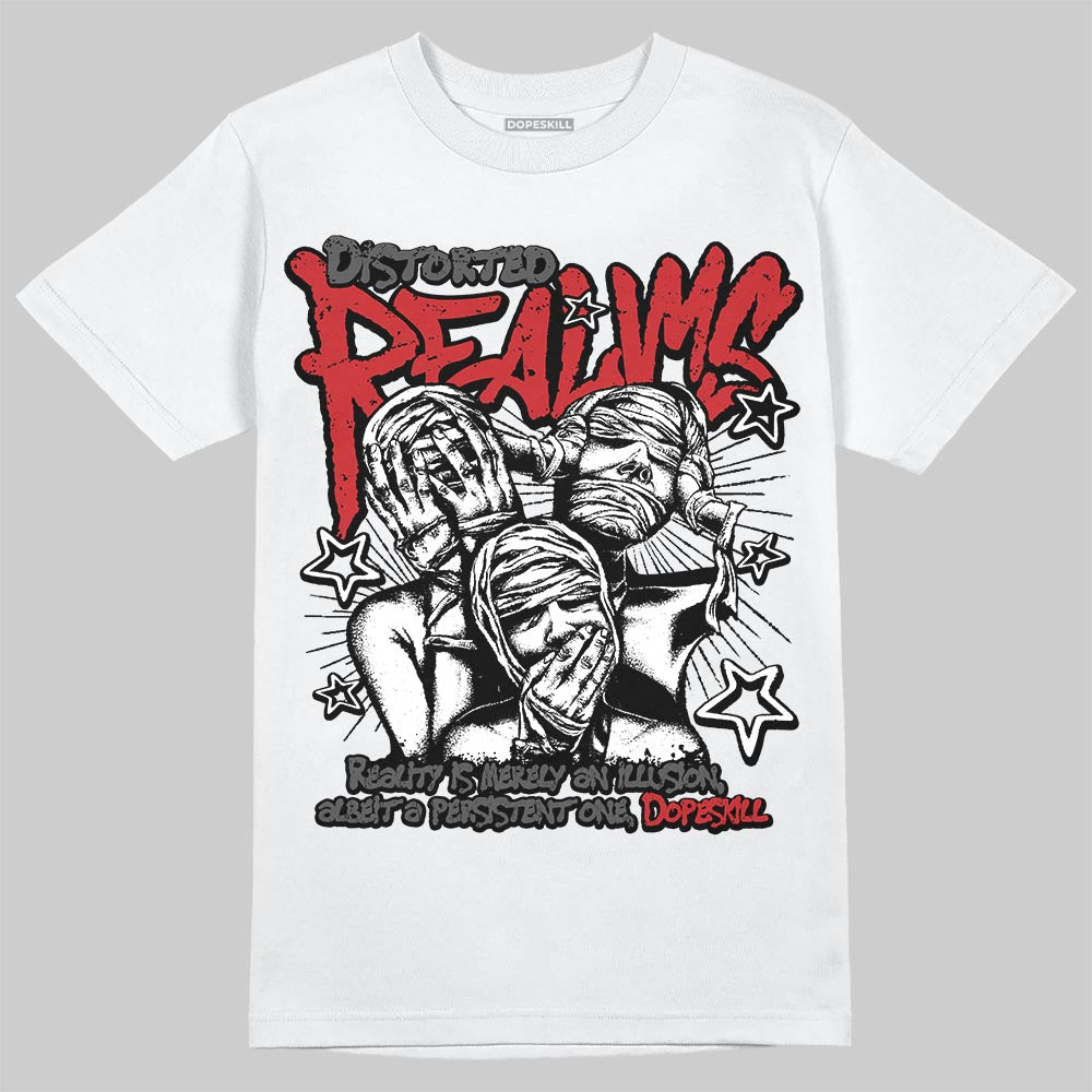 Jordan 6 Bin 23 DopeSkill T-Shirt Distorted Realms Graphic Streetwear - White 