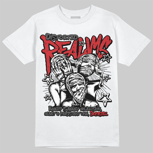 Jordan 6 Bin 23 DopeSkill T-Shirt Distorted Realms Graphic Streetwear - White 