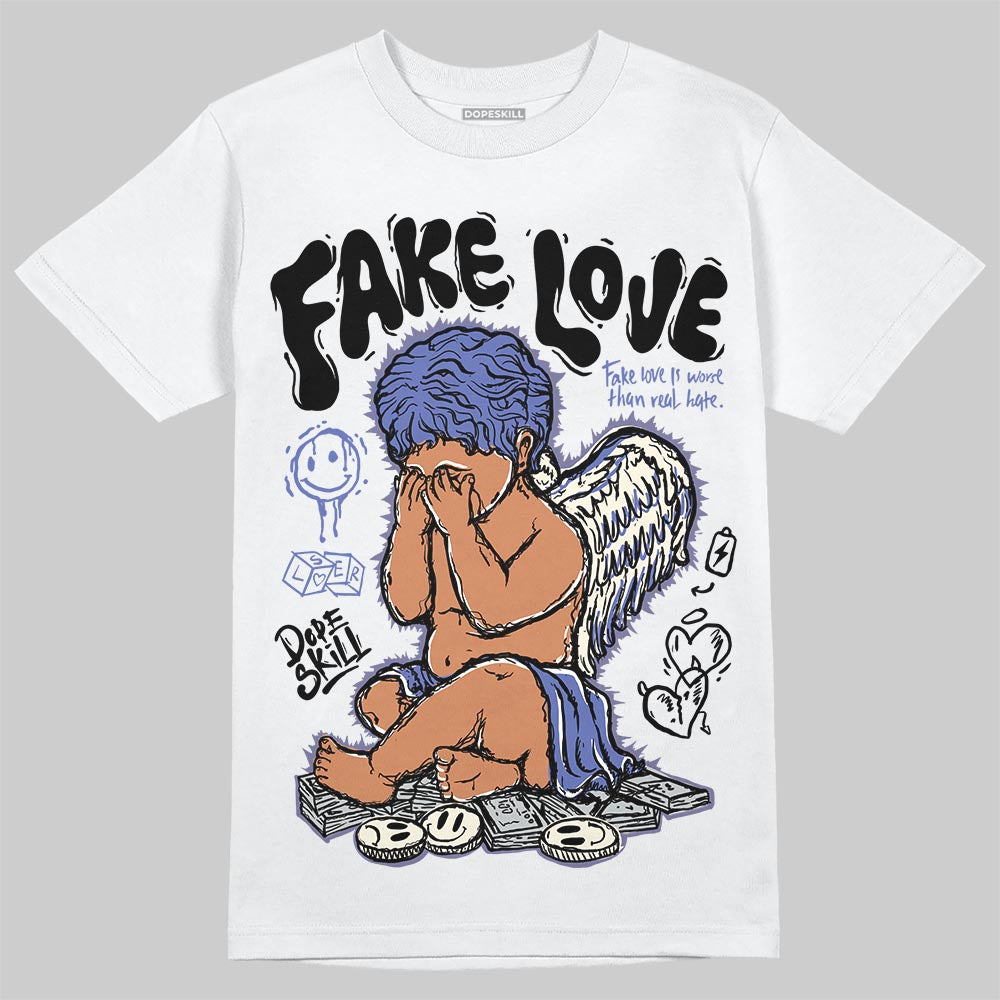 Air Max 90 x Patta Sapphire and Particle Grey DopeSkill T-Shirt False Love Graphic Streetwear - White