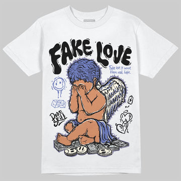 Air Max 90 x Patta Sapphire and Particle Grey DopeSkill T-Shirt False Love Graphic Streetwear - White