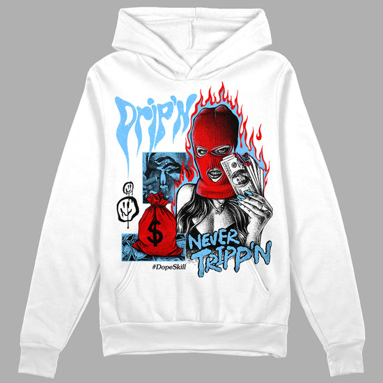 Travis Scott x Jordan 4 Retro 'Cactus Jack' DopeSkill Hoodie Sweatshirt Drip'n Never Tripp'n Graphic Streetwear - White