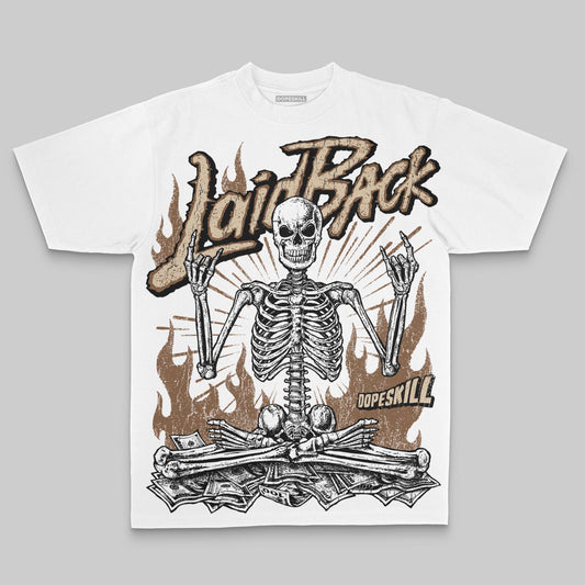 Brown Oversize Print Laid Back DopeSkill Graphic Premium T-shirt Streetwear - White