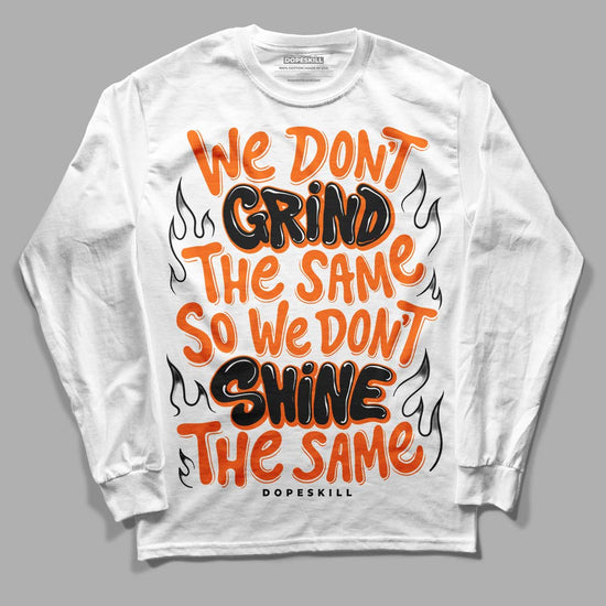 Orange, Black & White Sneakers DopeSkill Long Sleeve T-Shirt Grind Shine Graphic Streetwear - White