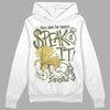 Jordan 4 Retro SE Craft Medium Olive DopeSkill Hoodie Sweatshirt Speak It Graphic Streetwear - White 