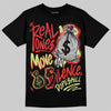 Jordan 4 GS “Black/Infrared 23” DopeSkill T-Shirt Real Ones Move In Silence Graphic Streetwear - black